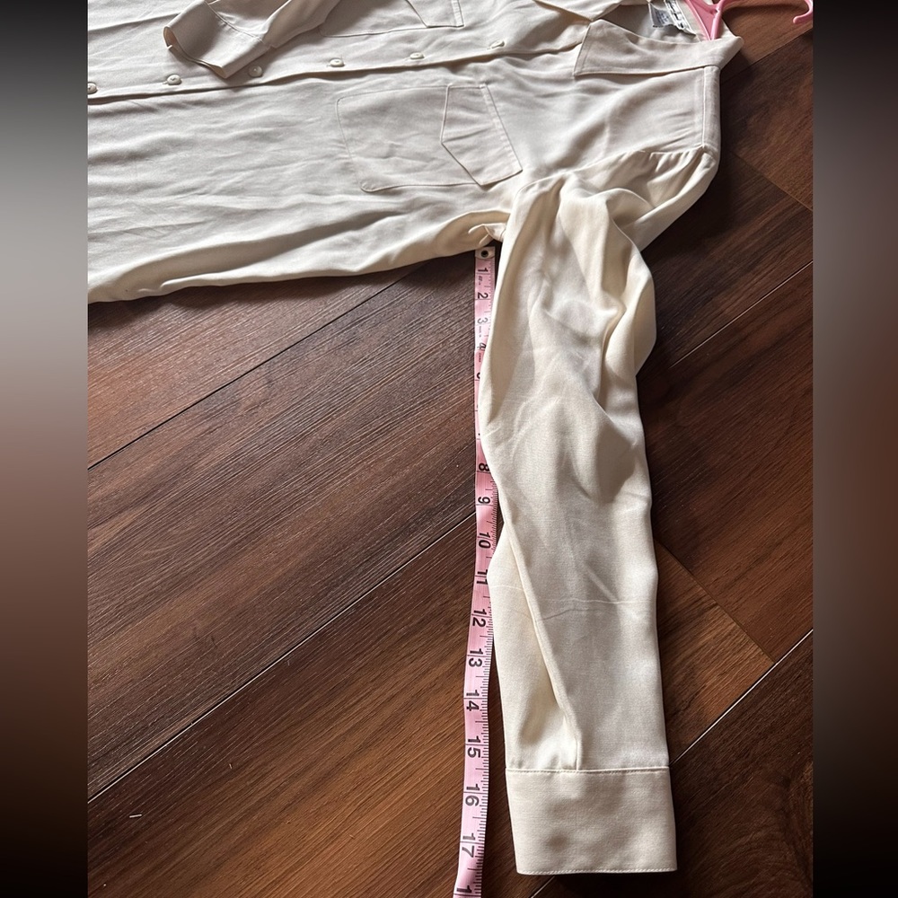 Vintage Anna And Frank 100% Silk Button Down Blouse - Picture 12 of 13